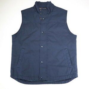 St. John’s Bay Mens Navy Blue Cotton Vest Size Lar